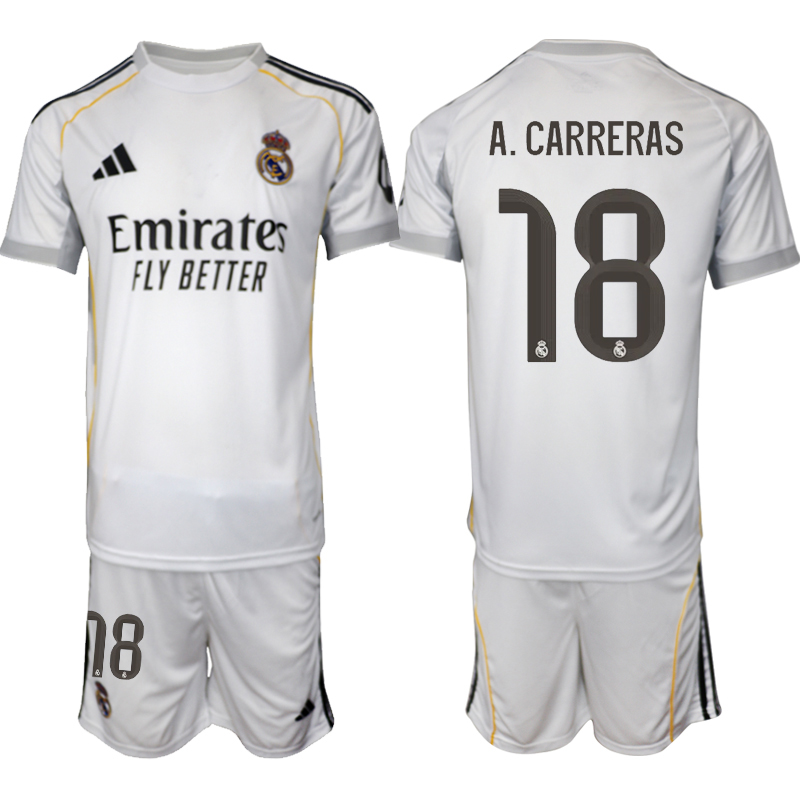 Men 2025-2026 Club Real Madrid home white #18 Soccer Jersey 01->real madrid jersey->Soccer Club Jersey